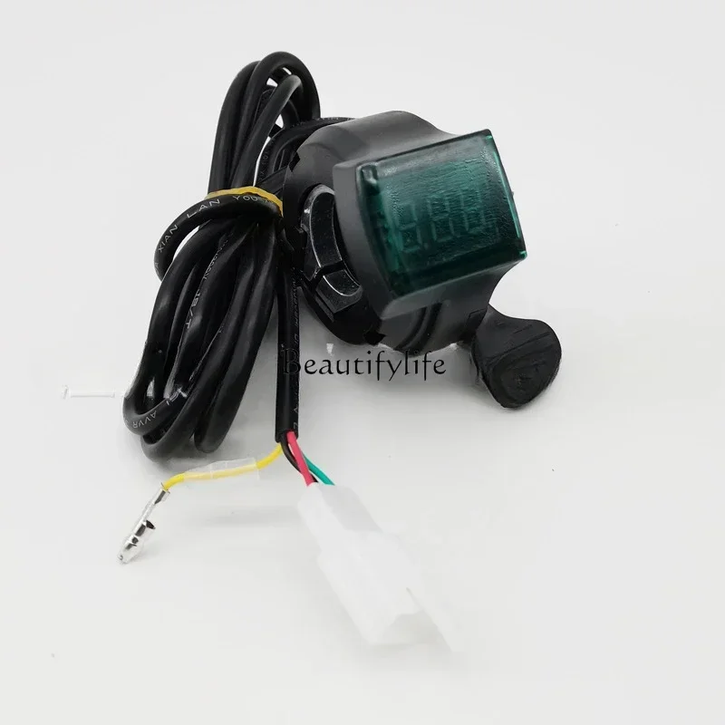 Blue screen finger speed governor 0-99V universal modified electric vehicle thumb handle digital display