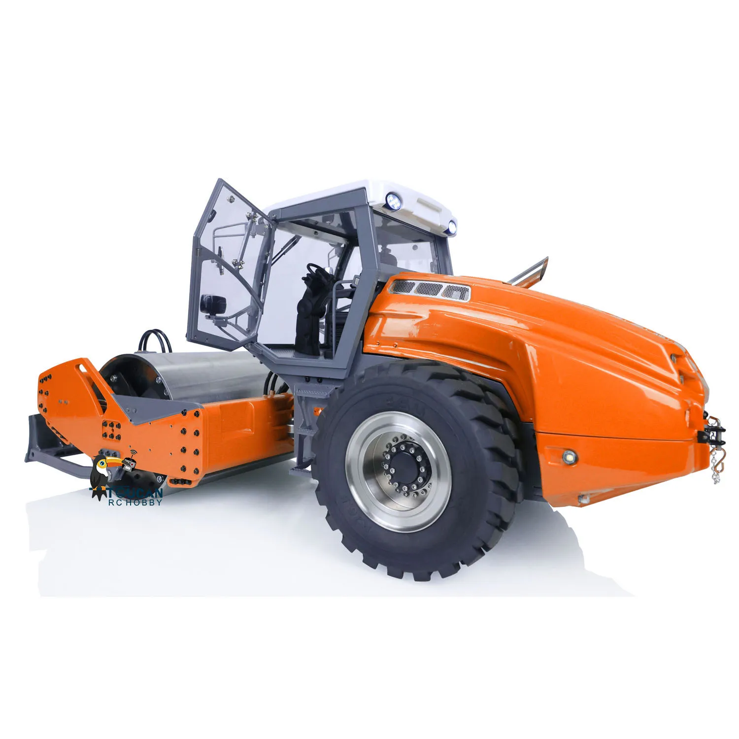 LESU 1/14 RC Hydraulic Road Roller Aoue-H13i Metal Electric Engineering Vehicles Light Sound Painted Assembled Model Toy TH22705
