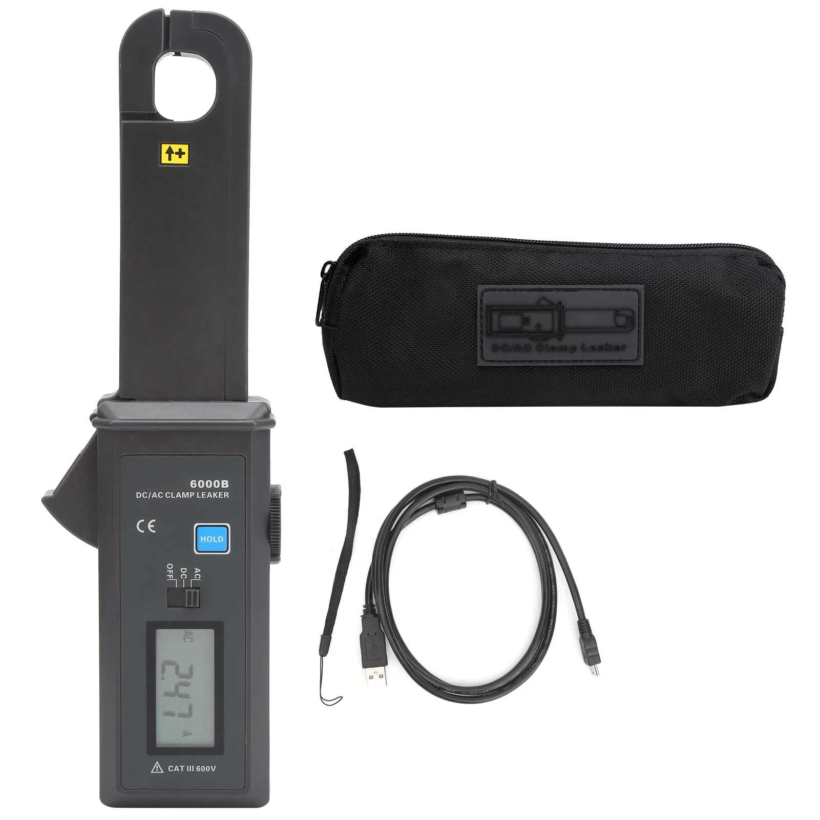

Leakage Current Tester Industrial Accessory ETCR6000B AC/ Leakage Current Clamp Meter 0mA-60.0A Non-Contact Car Clamp Leaker