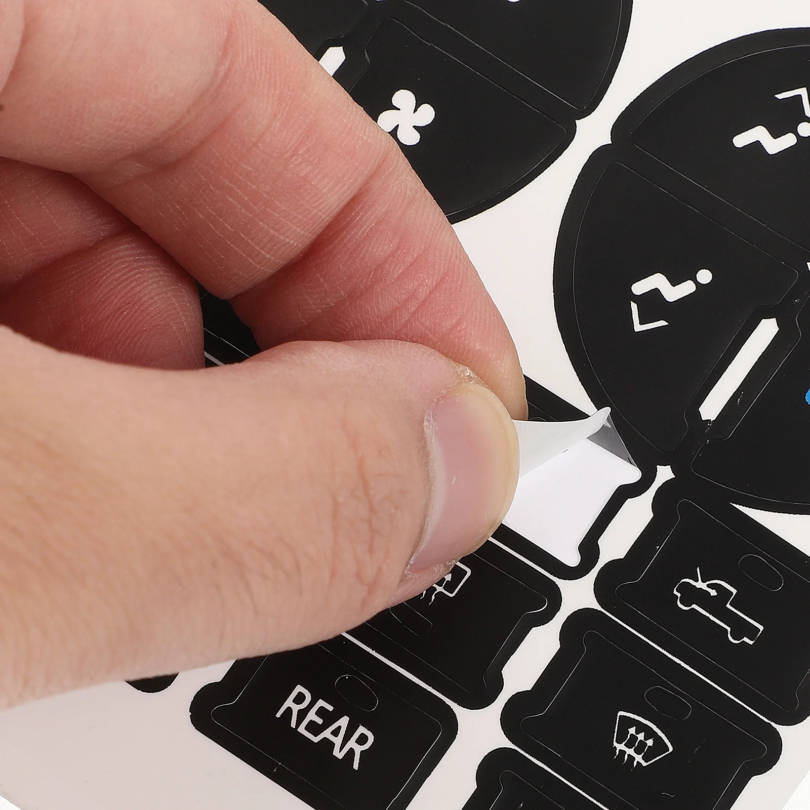 

2Pcs Car Dash Button Sticker Set Enhanced Appearance Repair Old Dials Universal Fit Panel Stickers Decorative and Protective