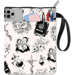 1 pc Book Sleeve with Zipper Crystal Witch Magical Bottles Waterproof Book Covers Sleeves Paperback for Graduation Halloween