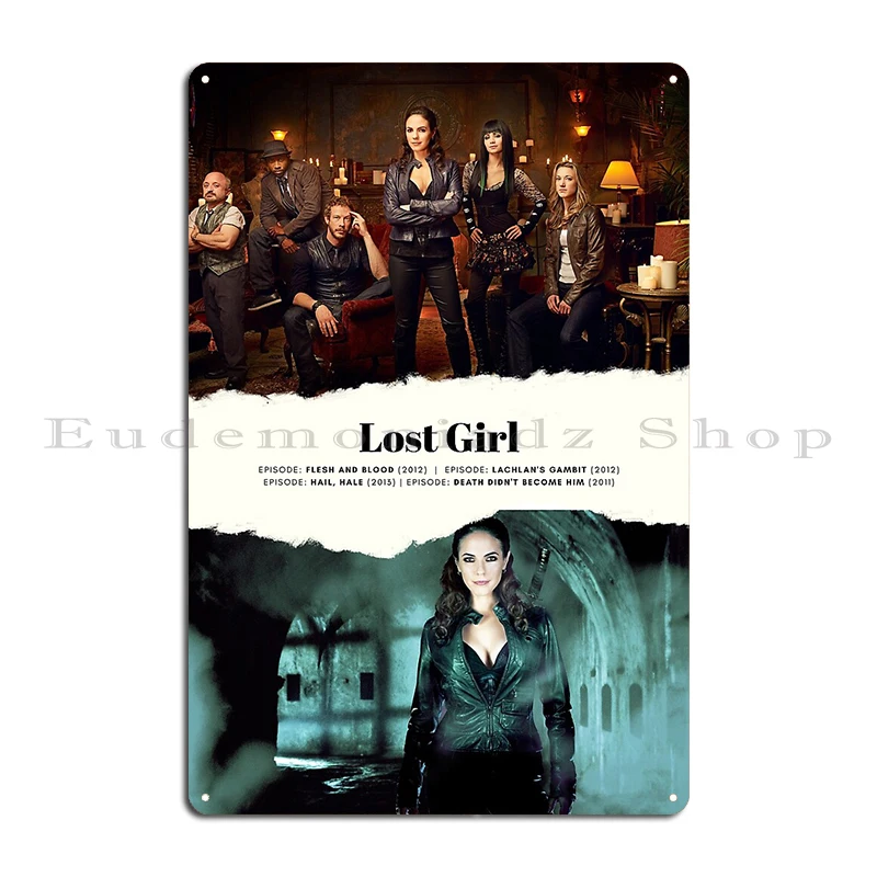 Lost Girl Tv Series Noir Minimal Lauren Lewis Bo Dennis Tamsin Valkyrie Metal Living Room Create Printing Club Tin Sign Poster