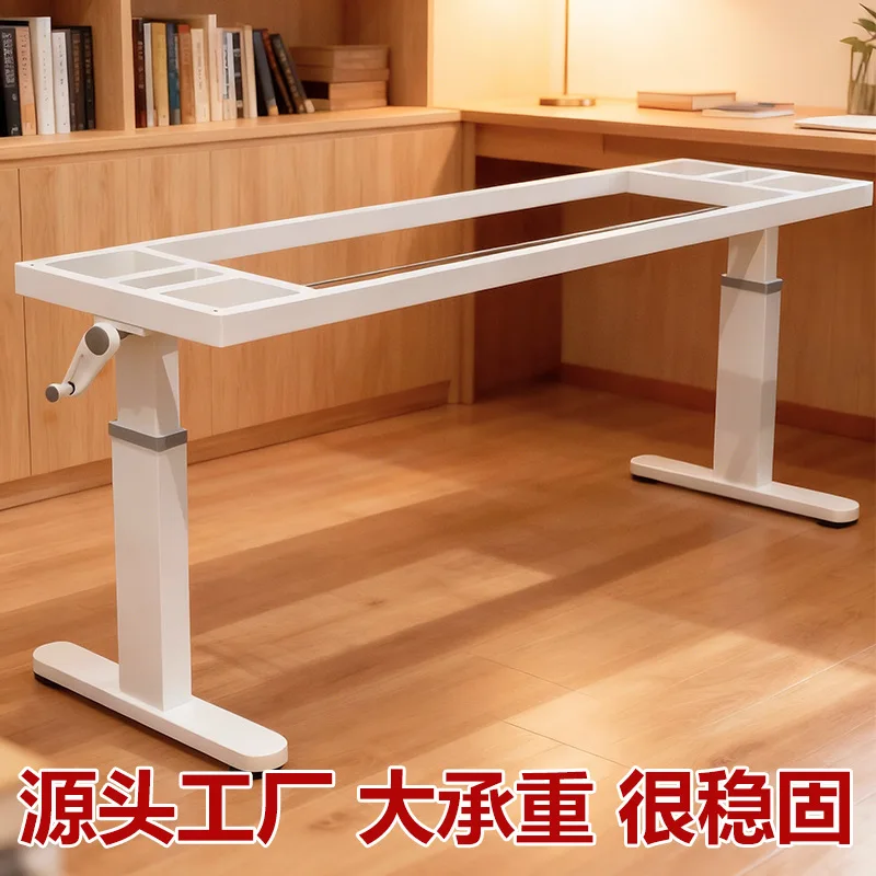 Manual lifting table legs Household living room coffee table dining  tripod Adjustable support Computer  shelf