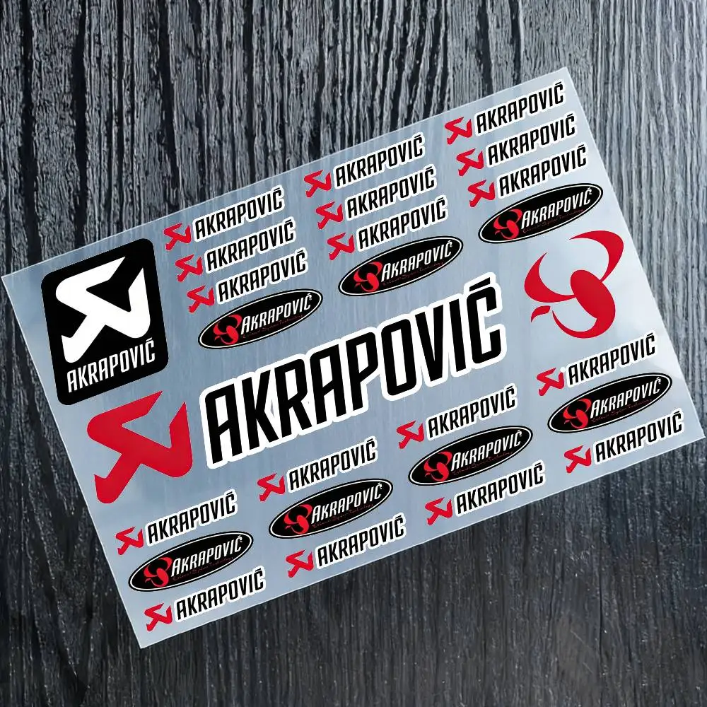 For AKRAPOVIC Reflective Motorcycle Stickers, 3M Safety Warning At Night In The Dark Scooter Helmets