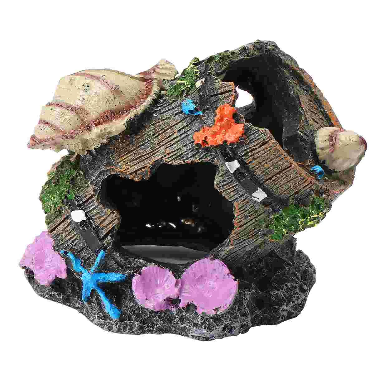 

Aquarium Decor Accessories Ornament Decorations Cave Tank Small Fish Aquatic Barrel for The