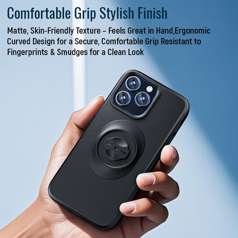 حافظة مضادة للصدمات لهاتف آيفون XR/11/12/13/14/15/16/17 Pro Max حافظة هاتف سريعة التركيب مع محول لحامل هاتف الدراجة Garmin #4