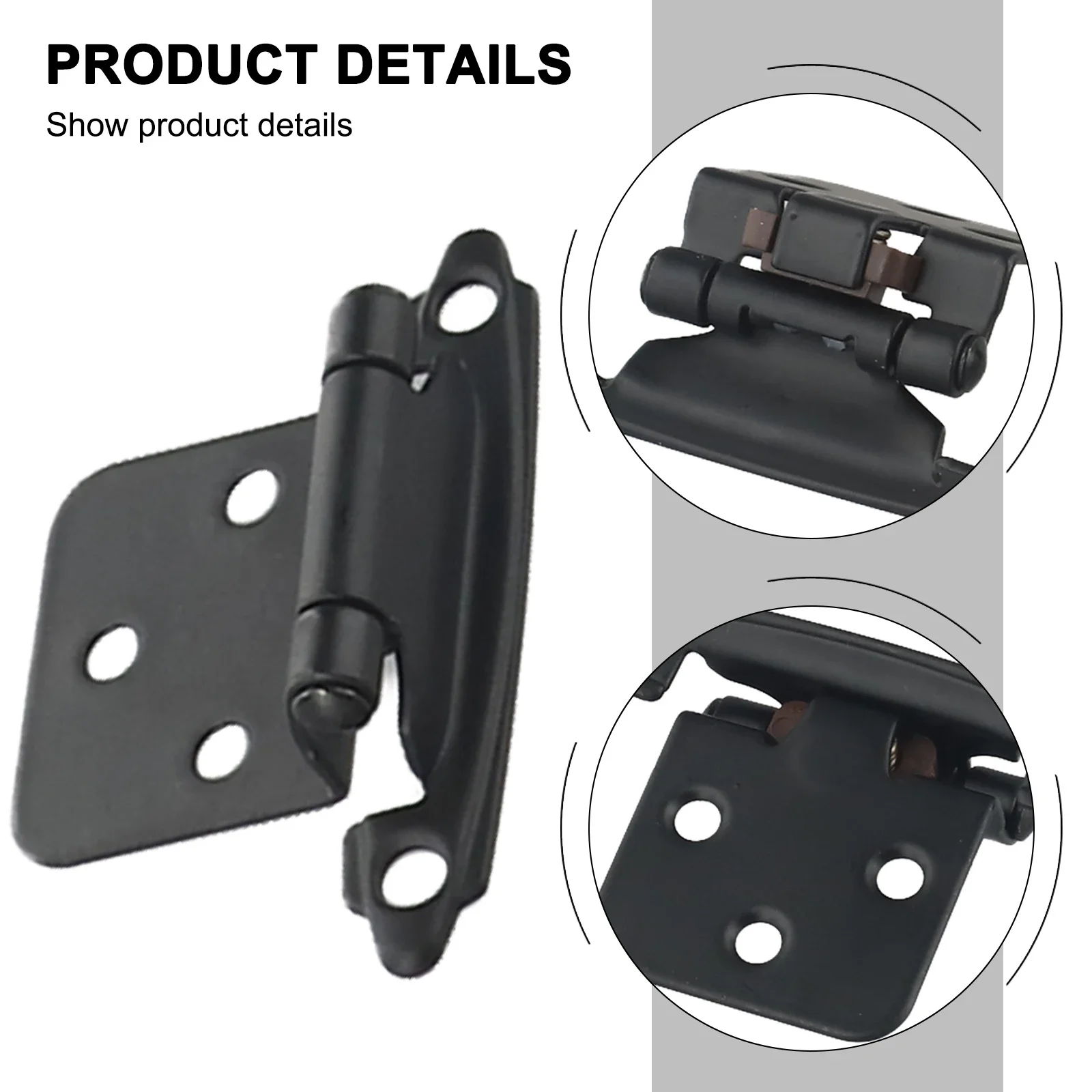 10pcs Heavy Duty Cabinet Hinges Overlay Flush Self Closing For Kitchen Furniture Cupboards With Quiet Operation