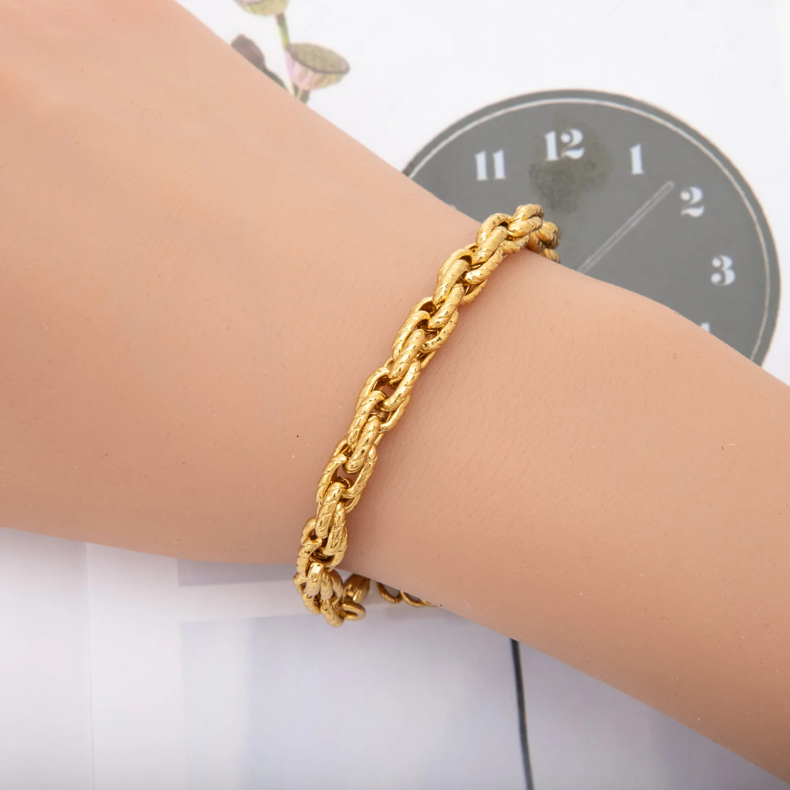 steinless steel bracelet Cuban Bracelet Simple Men Bracelet Trendy Jewelry Bracelet For Women Accessories