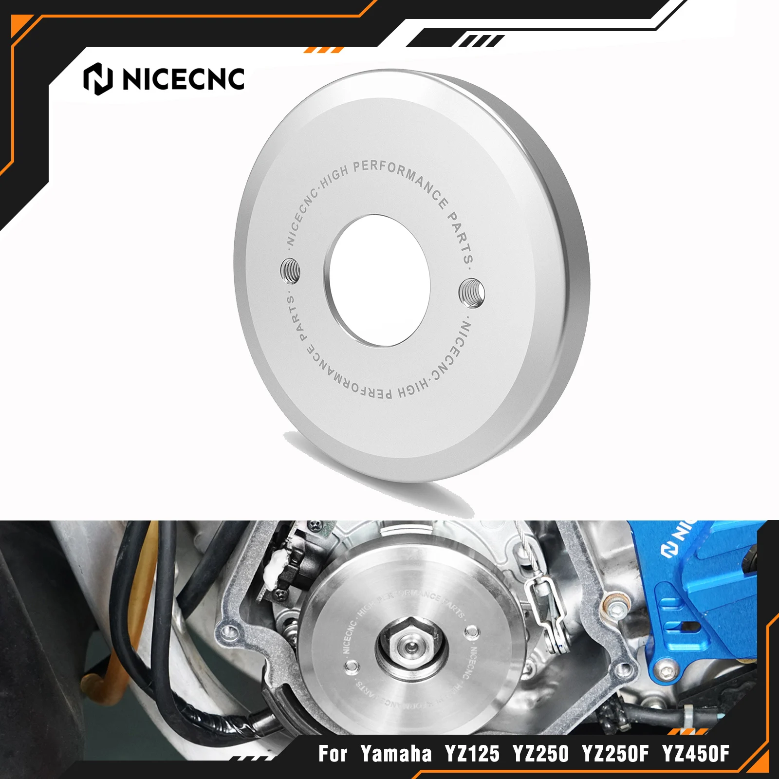 NICECNC For Yamaha YZ 250 YZ250 2003-2023 YZ250X YZ 250X 2016-2023 2022 2021 Traction Disc 11 oz Flywheel Weight Stainless Steel