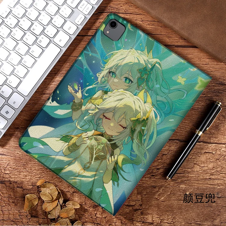 Nahida Anime Genshin Impact For Samsung Galaxy Tab A7 Lite 8.7 2021 Case S9 Plus Tri-fold stand Cover Galaxy Tab S6 Lite S8 Plus