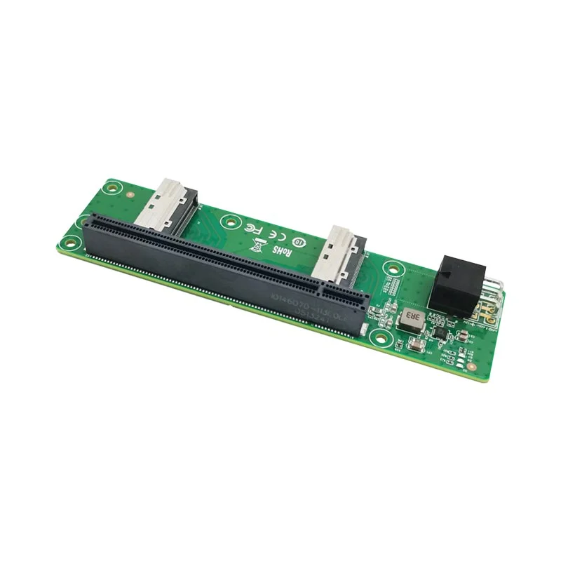 Adaptador de slot MCIO para PCIe5.0 x16 de 2 portas