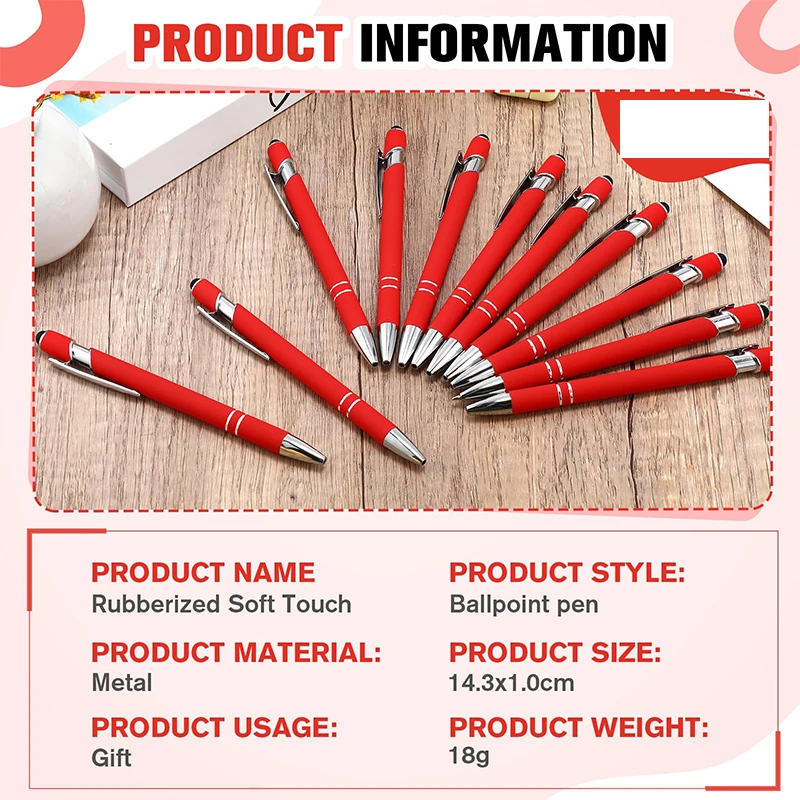 1-100 szt. Prezent promocyjny Rysik 2 w 1 Wielofunkcyjne długopisy dotykowe