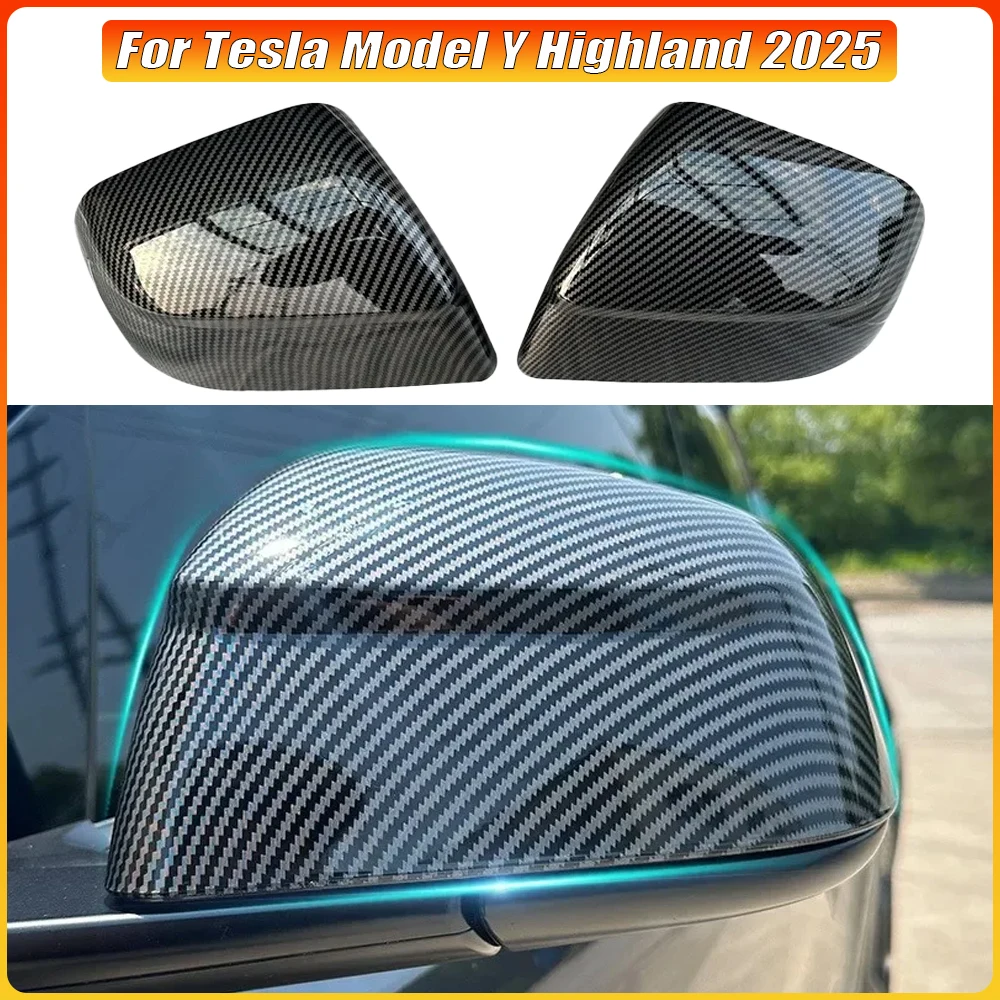 

For Tesla Model Y Highland 2025 1Pair Car Side Rearview Mirror Cover Modified Trims Side Door Mirror Cover Auto Body Kits