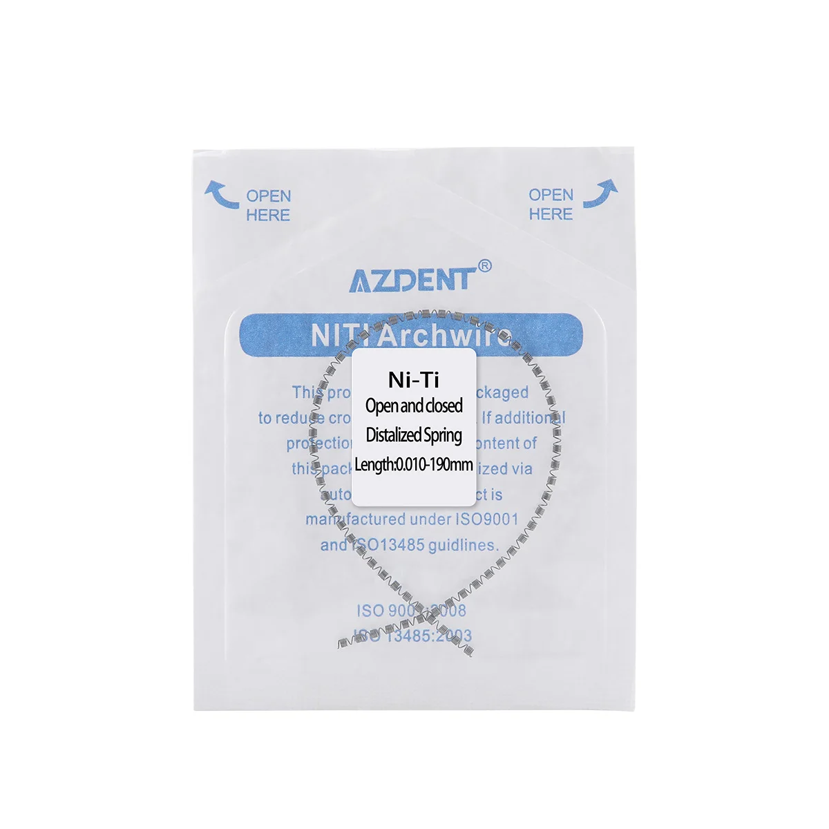 AZDENT Zahnärztliche Kieferorthopädische Offene und Geschlossene Feder NI-TI Distalisierte Elastische Spiralfedern 190mm 0,008/0,010/0,012 Zahnmedizin – Detail 9