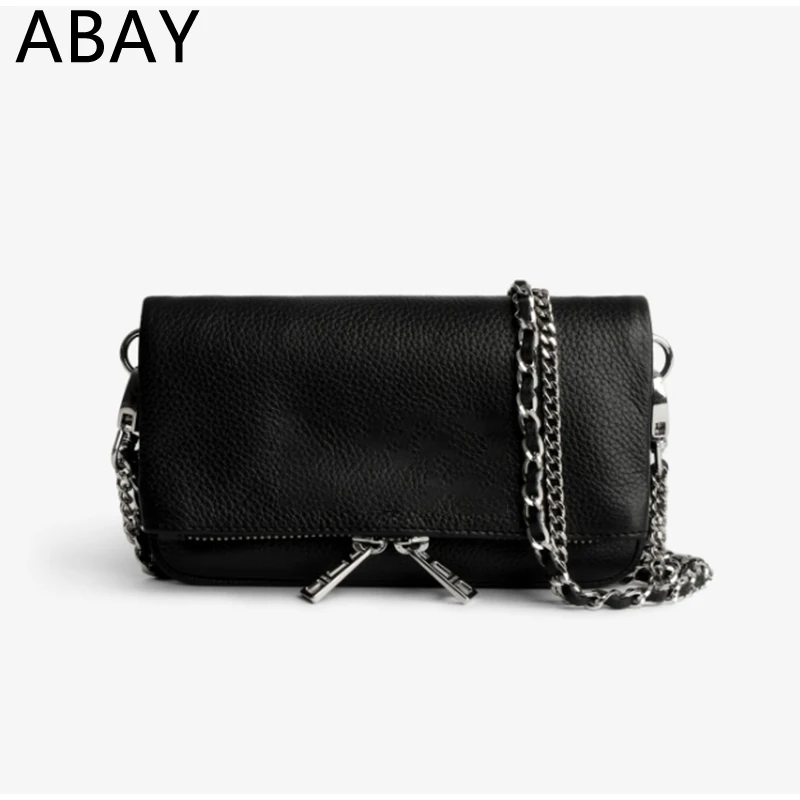 2024 Shoulder Bag for Women Two Chains Ladies Wings Messenger Sunny Rock Quilted  Clutch Sacs Leather CrossBody Bags Casual