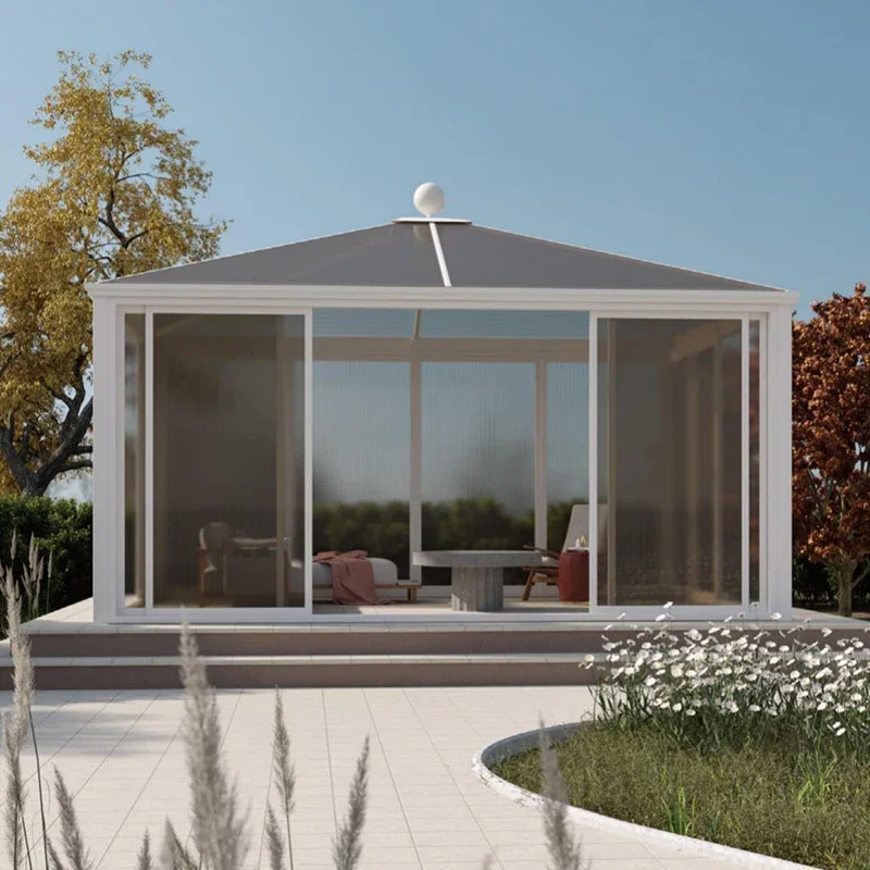 

Outdoor 4-season sunroom Modern design Aluminum polycarbonate gazebo