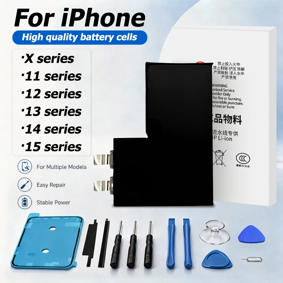 Brand-New 0 Cycle High Quality Battery For Apple iPhone 11 12 13 14 15 X XS XR PRO MAX Phone Battery Cells