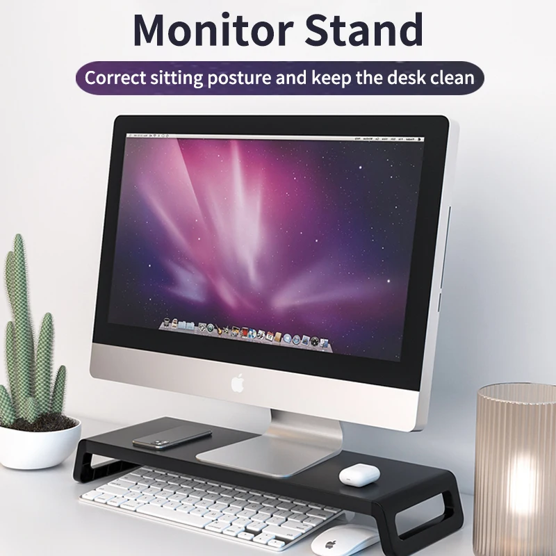 Monitor Stand Riser Computer Universal Desktop Holder Bracket Organizer for PC Laptop MacBook Home Office