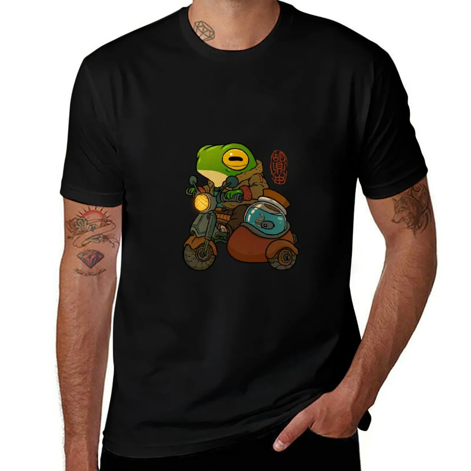 

shirts artwork t man 100% cotton men man for t T-Shirt funny asian trip frog style t motorcycle shirts road man shirts