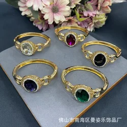 crystal glass jewelry clay inlaid live bracelet foreign trade export popular jewelry ins style design