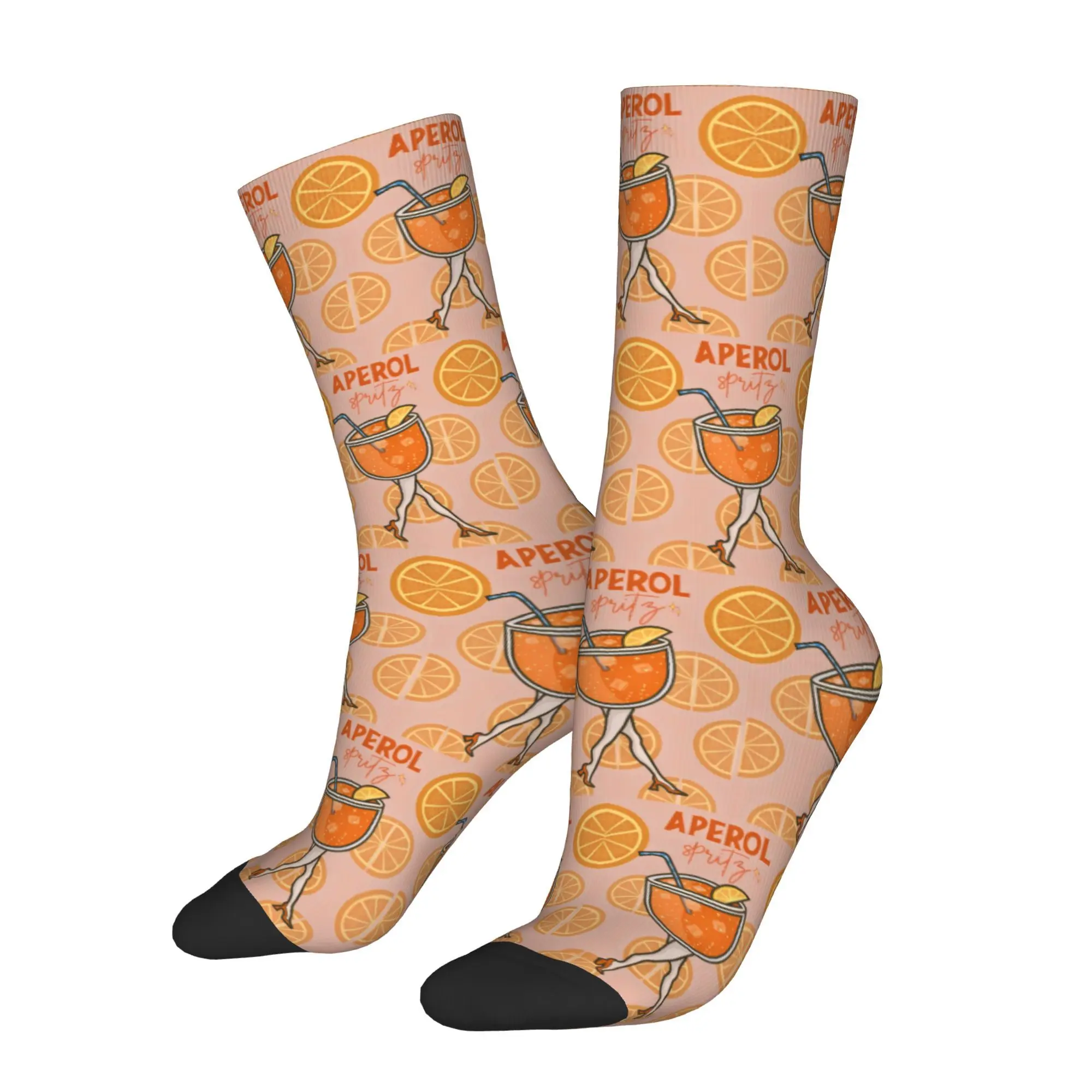 

Orange Sweet Wine Aperol Sock Printed Man Polyester Fashion