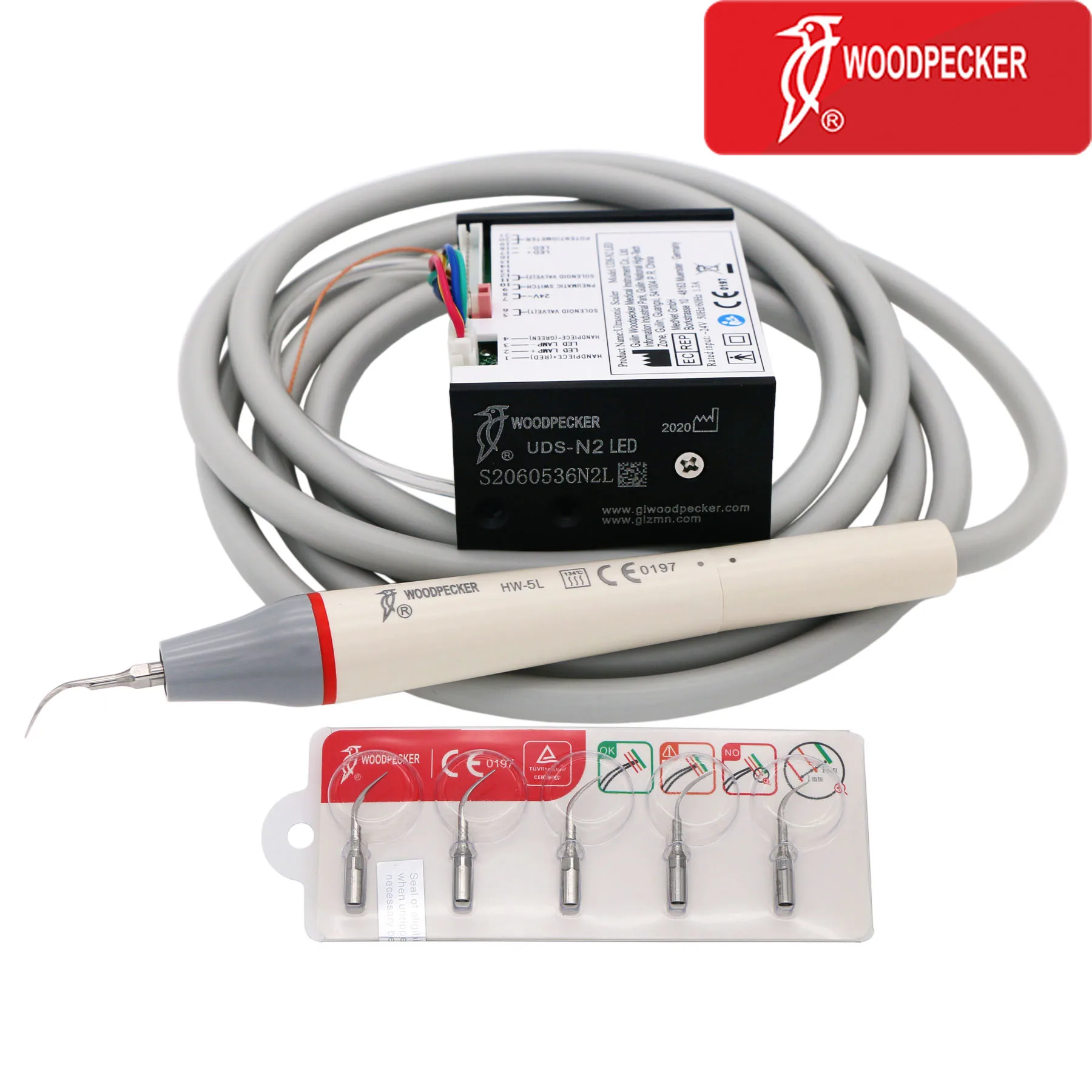 Woodpecker Dental Built in Ultrasonic Piezo Scaler HW-5L UDS-N2 LED fit EMS Handpiece