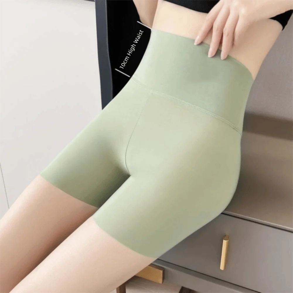 New Polyester Fibre Thin Five-cent Yoga Pants Elastic Slim Fit Push Up Shorts High Waist Sports Short Leggings Women