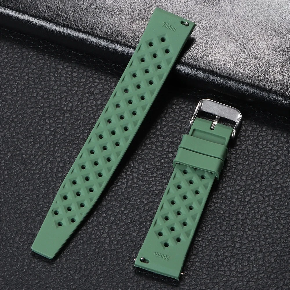 Быстросъемный тропический силиконовый ремешок для часов 18 мм, 20 мм, 22 мм, ремешок Oris для Seiko for Citizen, резиновые ремешки для умных часов Tropic