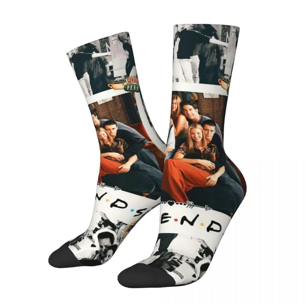 Crazy Design Friends Best Moments Tv Show Quotes Basketball Socks Polyester Crew Socks for Women Men