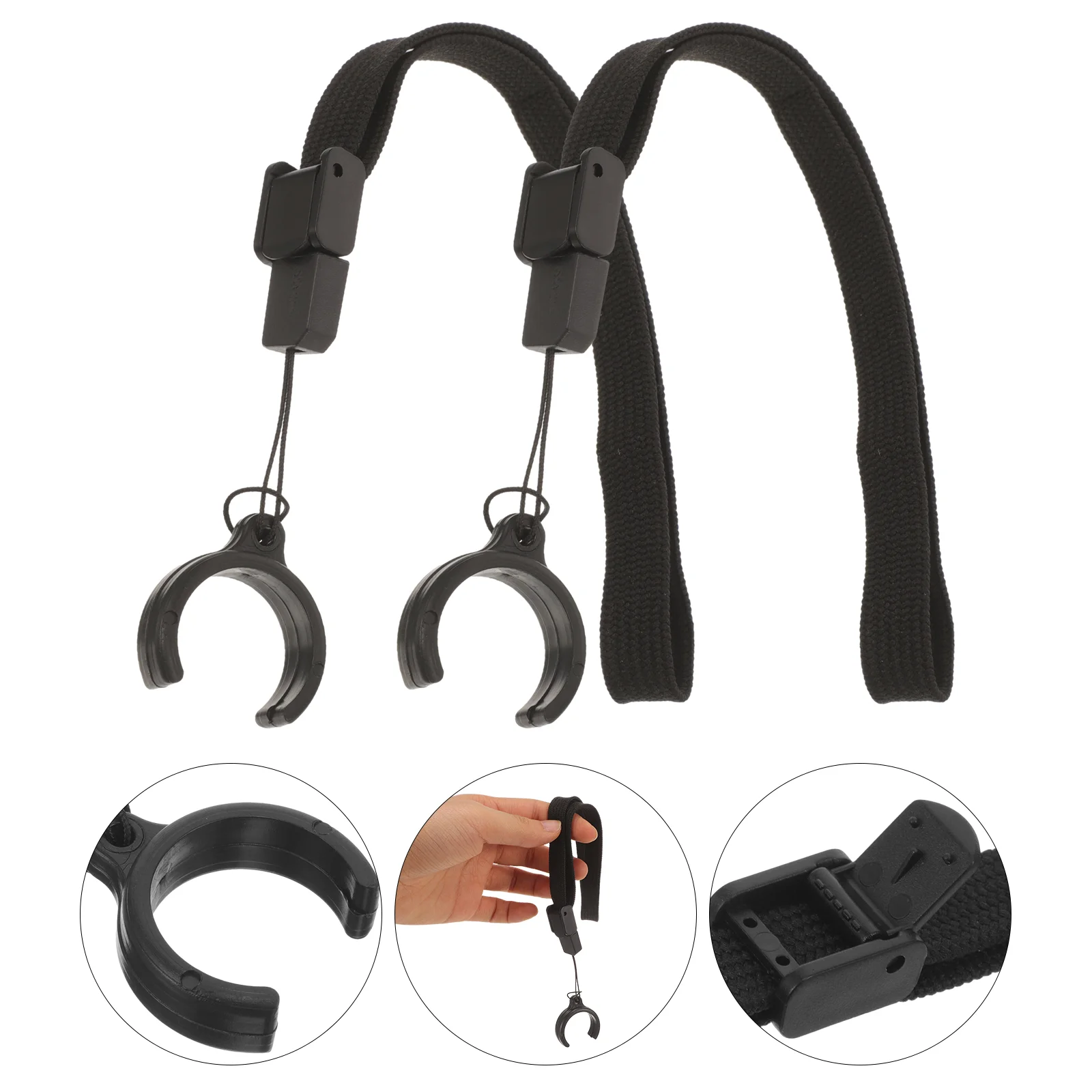 

2 Pcs Noose Crutch Bracelet Elder Wrist Straps Walking Stick Polyester Canes Anti Lost Lanyard