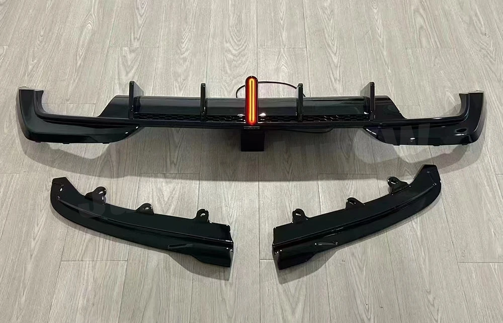 JXWANCF Auto Achter Lip Diffuser Splitters voor BMW 3 Serie G20 G28 M Sport 2019-2021 ABS Achter Lip spoiler Met LED