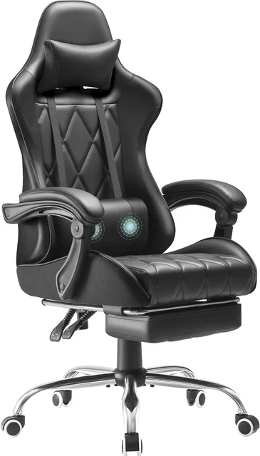 Homall Gaming Chair Computer Chair with Footrest and Massage Lumbar Support Ergonomic High Back Video Game Chair with Swivel S AliExpress