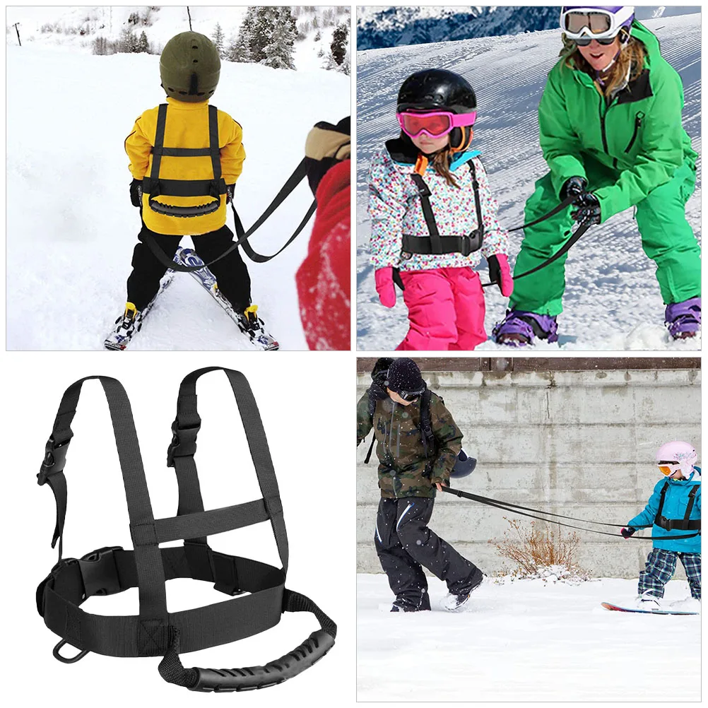 

Premium Adjustable Skiing Teaching Strap For Kids Skating Safety Harness Anti-Fall Traction Belt Sturdy Nylon Polyester Material