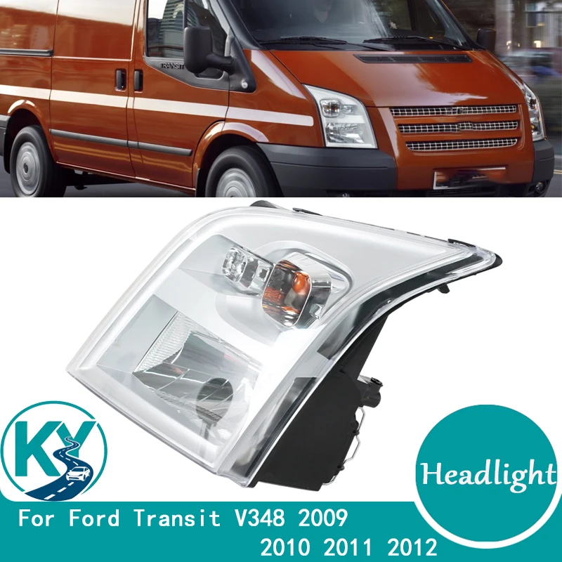 Car Headlight Daytime Running Light For Ford Transit MK7 Van V348 2006-2014 Front Bumper Head Lamp Car Accessories