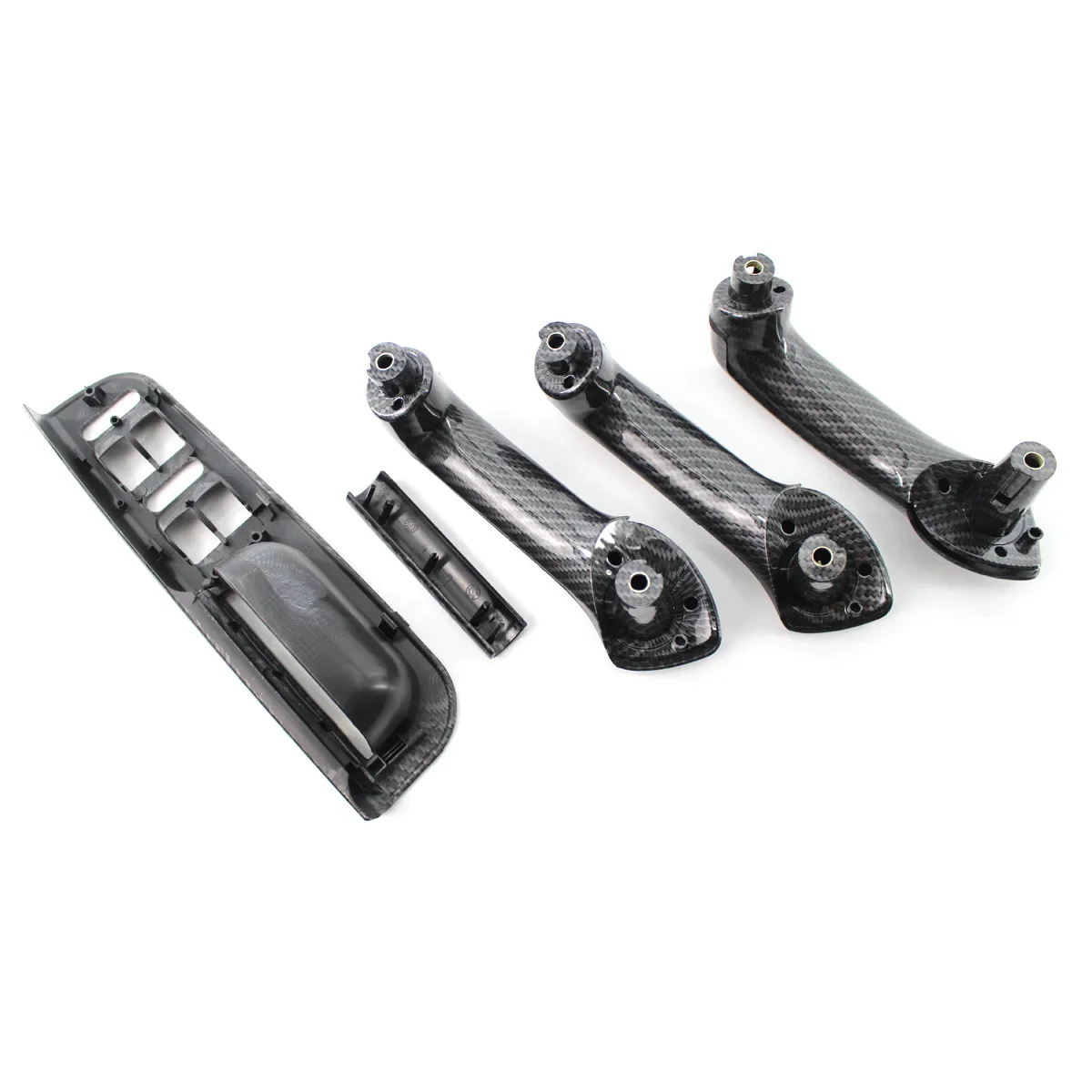 Front Rear Left Right Door Black Pull Grab Handle VW Bora Golf 4 MK4 for Jetta 1999-2004 Carbon Fiber Style 3B1867171E