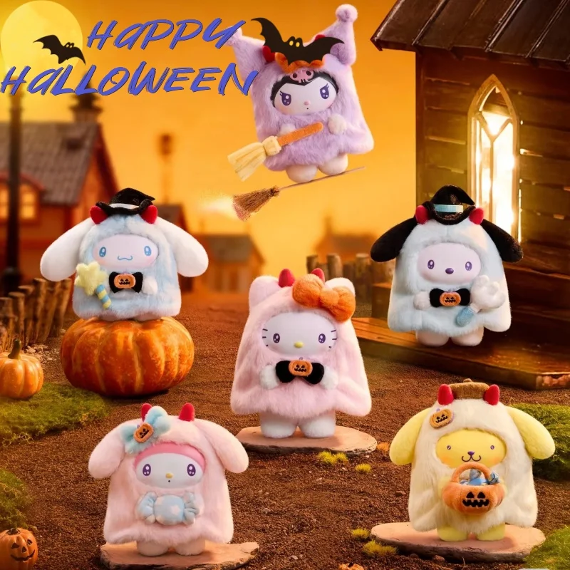 

Новая предпродажа, оригинальные конфеты Hello Kitty на Хэллоуин, милые конфеты-призраки, карнавальная ночная серия, виниловая слепая коробка, конфеты-сюрприз, подарок на Хэллоуин