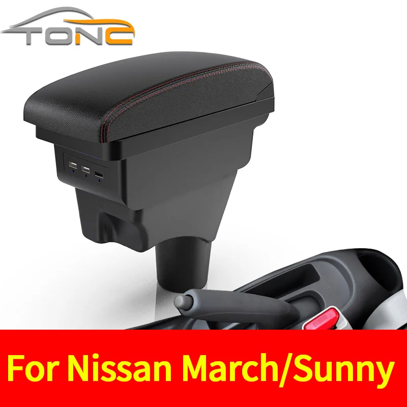 Car Armrest For Nissan March Micra K13 Armrest For Nissan Sunny Storage Box Center Console Arm 2011 2012 2013 2014 2015 2016