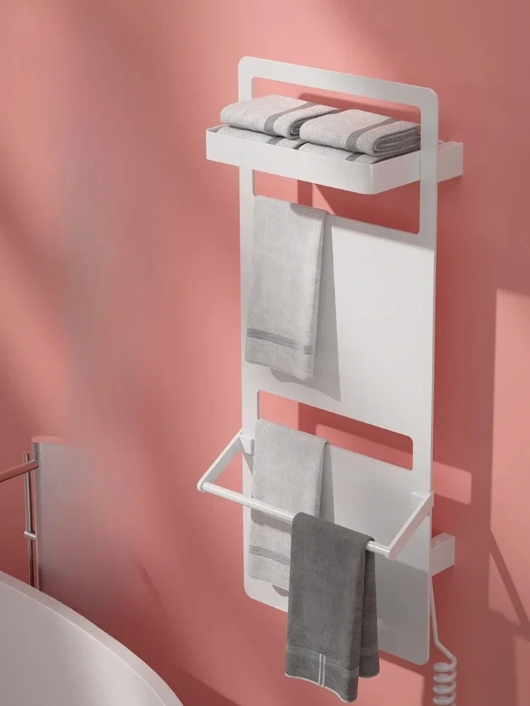 

Graphene electric towel rack, bathroom towel drying rack, wall mounted constant temperature storage rack, intelligent household