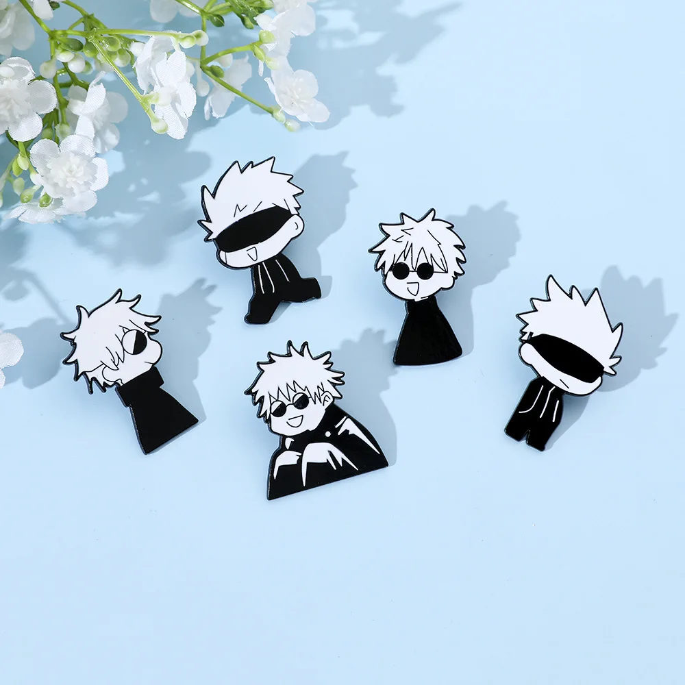 Anime Character Gojo Satoru Brooch Enamel Badge Metal Pin Clothes and Backpack Accessory Gift