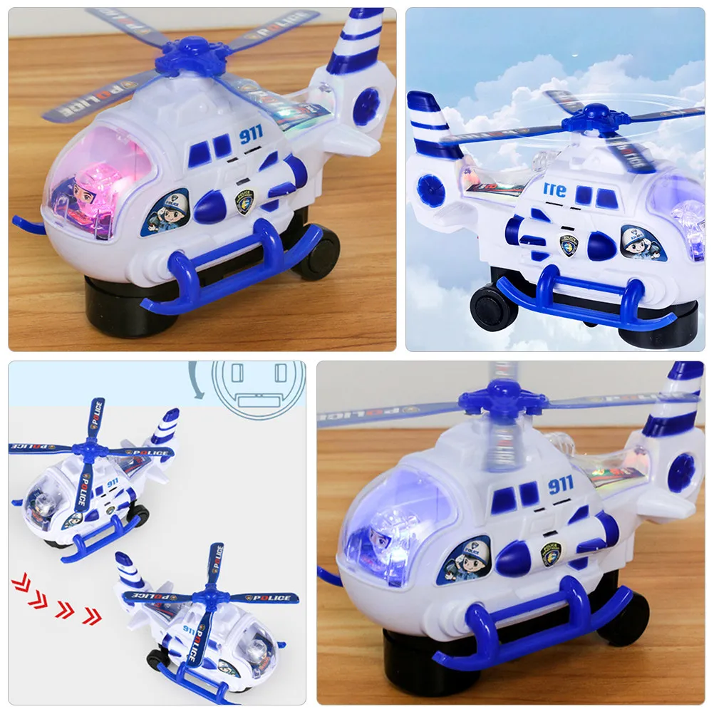 

Assembly Electric Helicopter Fun Educational DIY Aircraft Light Music Kid Gift for Birthday Christmas and Early Education