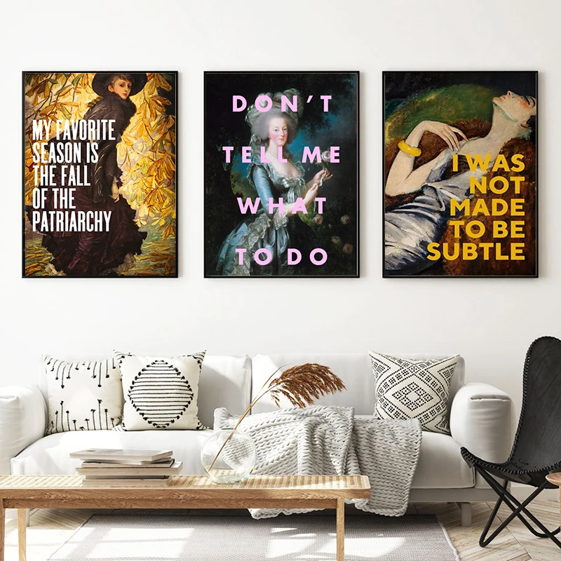 Feminist Art Print Women Empowerment Quote Poster Feminism Wall Art Decoration Canvas Painting Girls Gift Woman Room Decoration