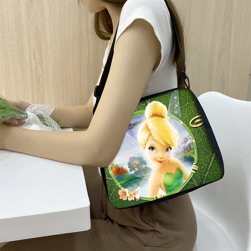 Tinker Bell Cartoon Handbags Fashion Canvas Shoulder Bag Women Messenger Bag Girls Travel Bags Ladies Cross Bags