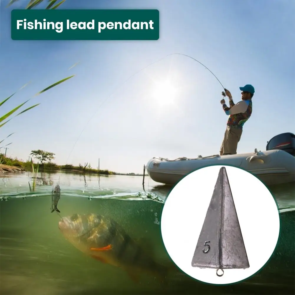 Fishing Lead Sinker Durable Lead Sinker Premium Triangular Pyramid Sinker Lead Fishing Weights 2/3/4/5/6oz Gear for Surf Fishing