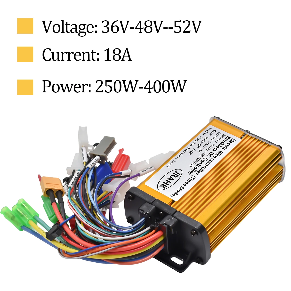JRAHK Ebike Controller 36v 48v 350W-400W 3‑Mode Electric Scooter Controller Bicycle Spare Parts For Electric Bike Motor