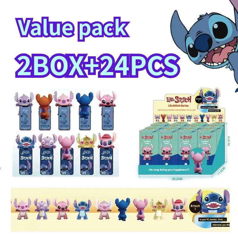 

Hot 12-24pcsStitch Sonny Angel Surprise Stitch Blind Box Party Angel Mysterious Blind Box Anime Figure Model Toy Christmas Gifts