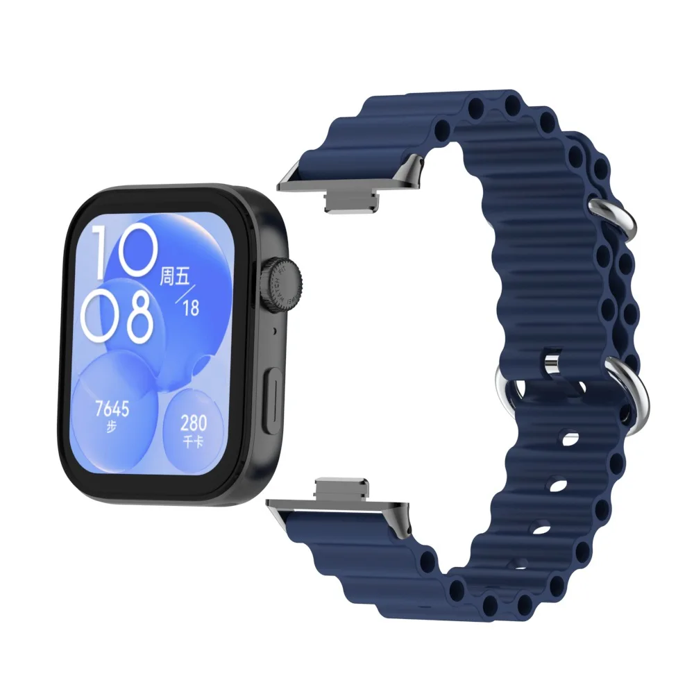 سوار سيليكون لساعة HUAOI fit 3 ، ملون ، محيط ، قابل للاستبدال ، إكسسوارات رياضية