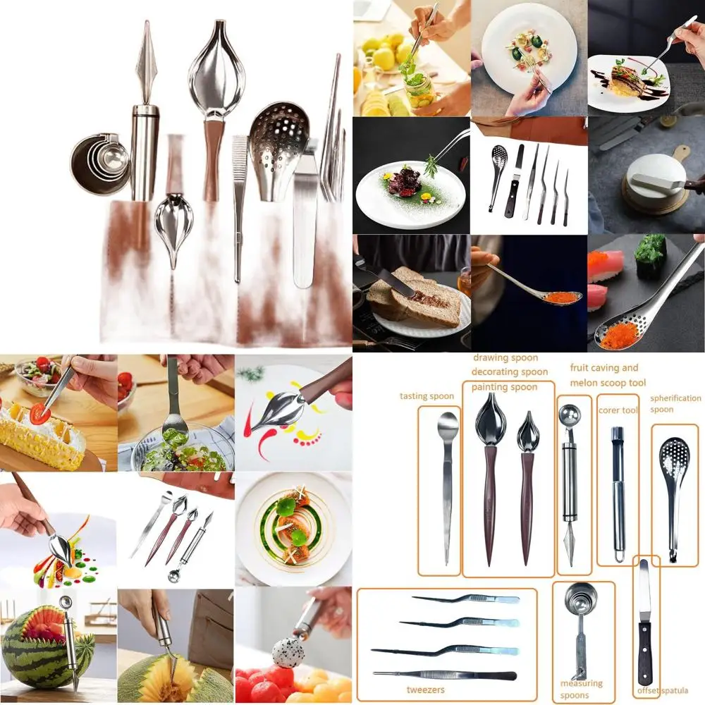 

Набор инструментов для кулинарного покрытия шеф-повара из 12 предметов из нержавеющей стали