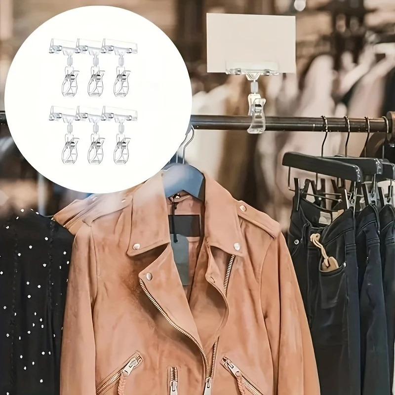 Clip per segnaletica in plastica trasparente da 10 pezzi per scaffali Porta cartellini del prezzo al dettaglio per la lettura dell'ufficio, l'uso in sala da pranzo