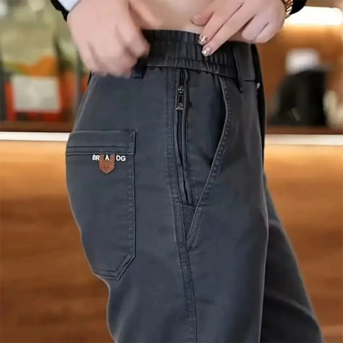 Men's Loose Fit Casual Jeans Straight Leg Workwear Polyester Fiber Wear Resistant Spring Autumn Seasonal Comfortable Breathable