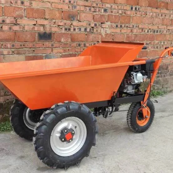 Three-wheeled Farm Fertilizer Truck  Hand Push Cart Electric Trolley Ash Hopper Tricycle